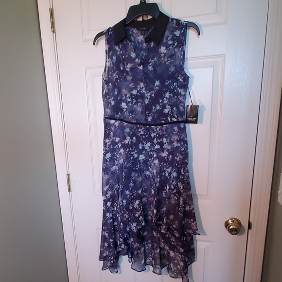 NWT Simply Vera Vera Wang Ruffled Shirt Dress - Picture 2 of 8